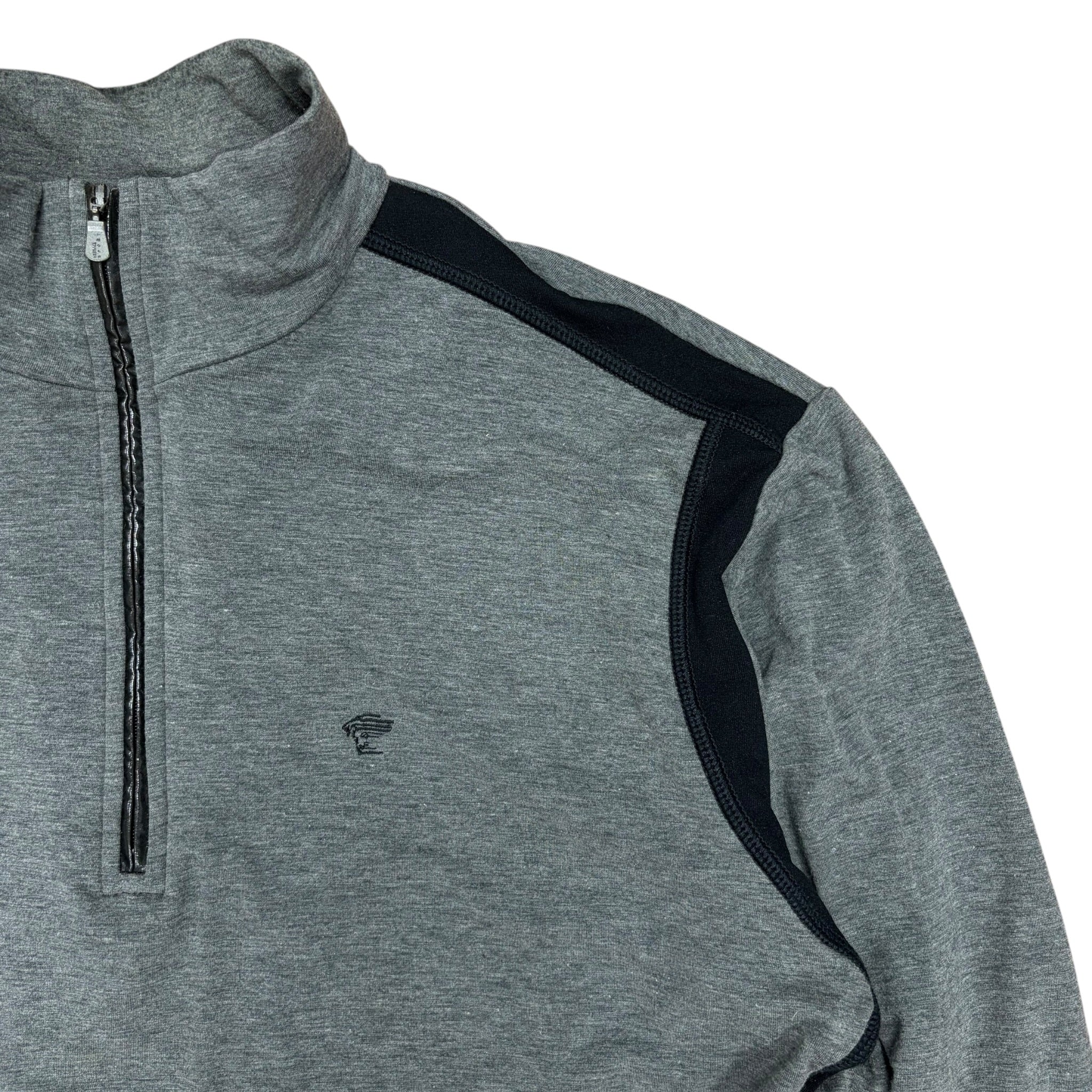 Vintage Versace Sport Quarter Zip Sweater Grey