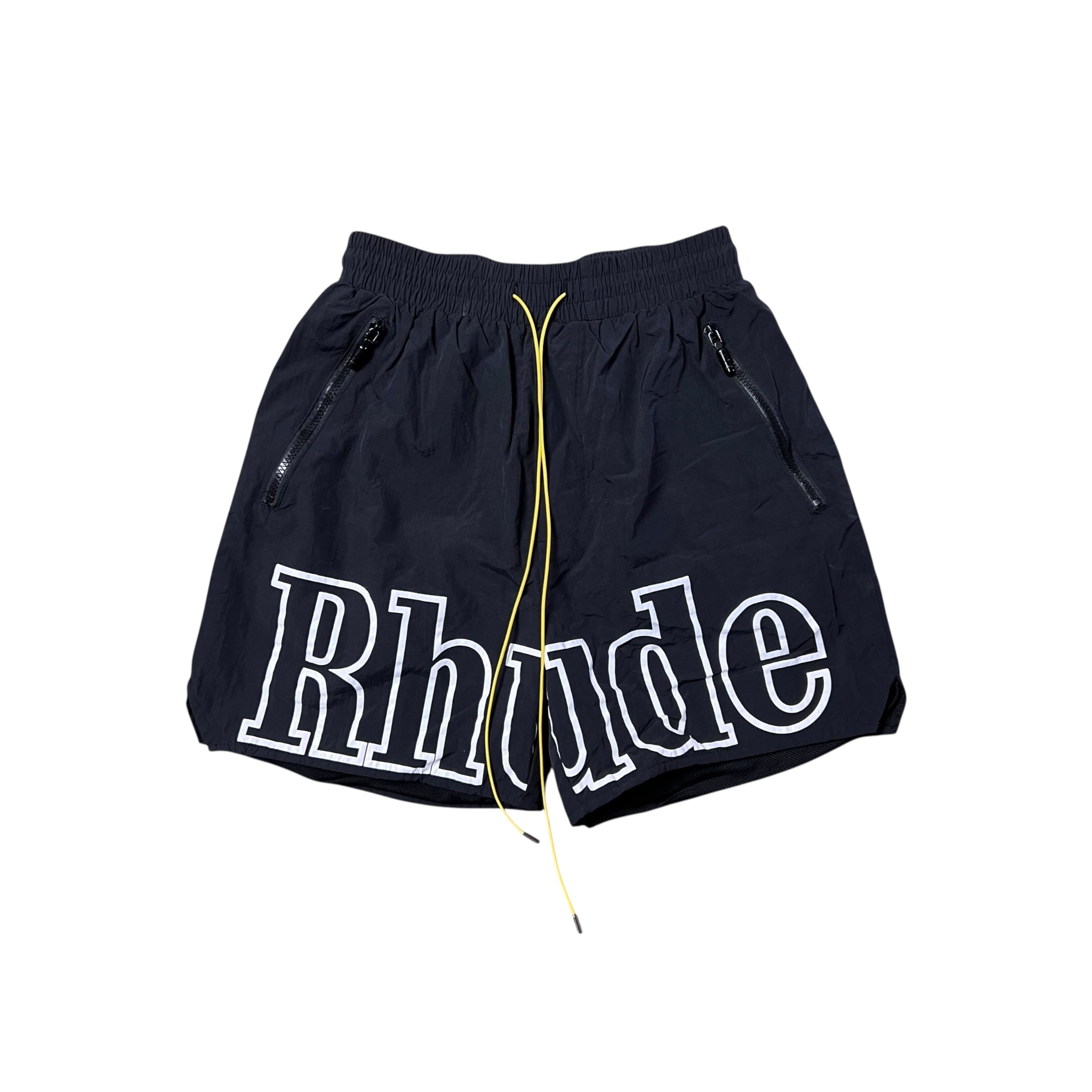 Rhude Spellout Shorts Black