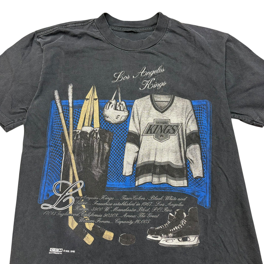 1992 Nutmeg NHL Los Angeles Kings Locker Room Tee Black