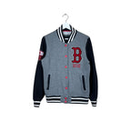 Vintage MLB Youth Boston Red Sox Chenille Logo Bomber Jacket Grey