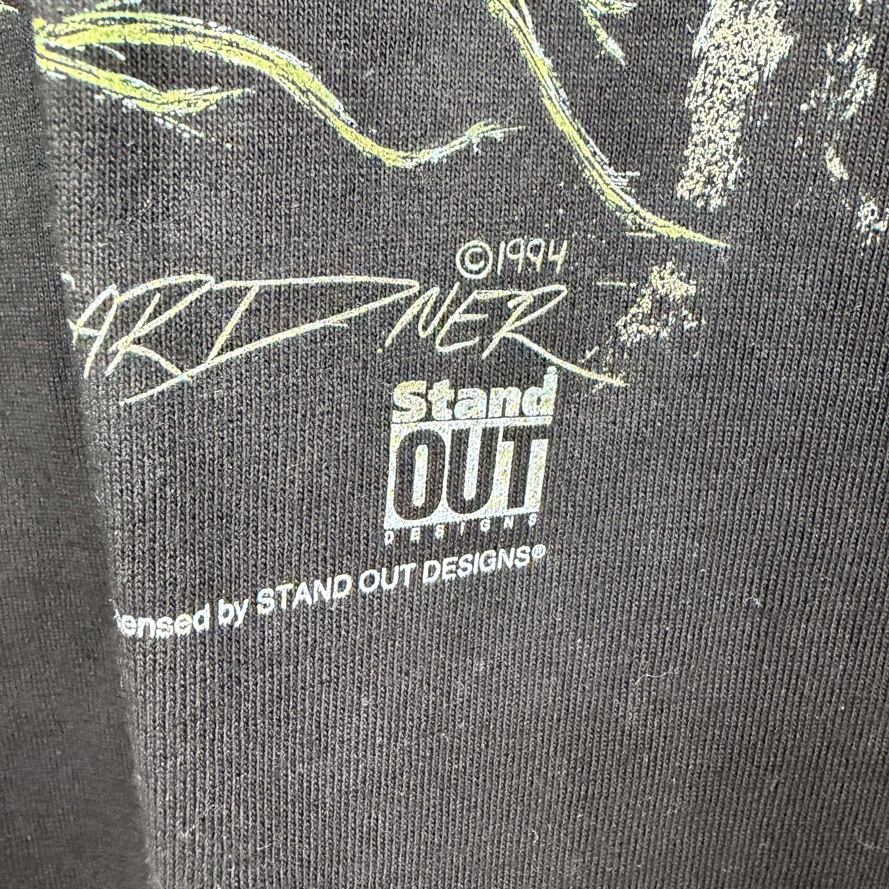 1994 Stand Out Designs Salmon Nature Tee Black