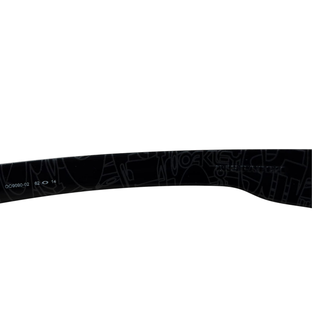 Oakley Dispatch Polarized Ghost Text Sunglasses Black