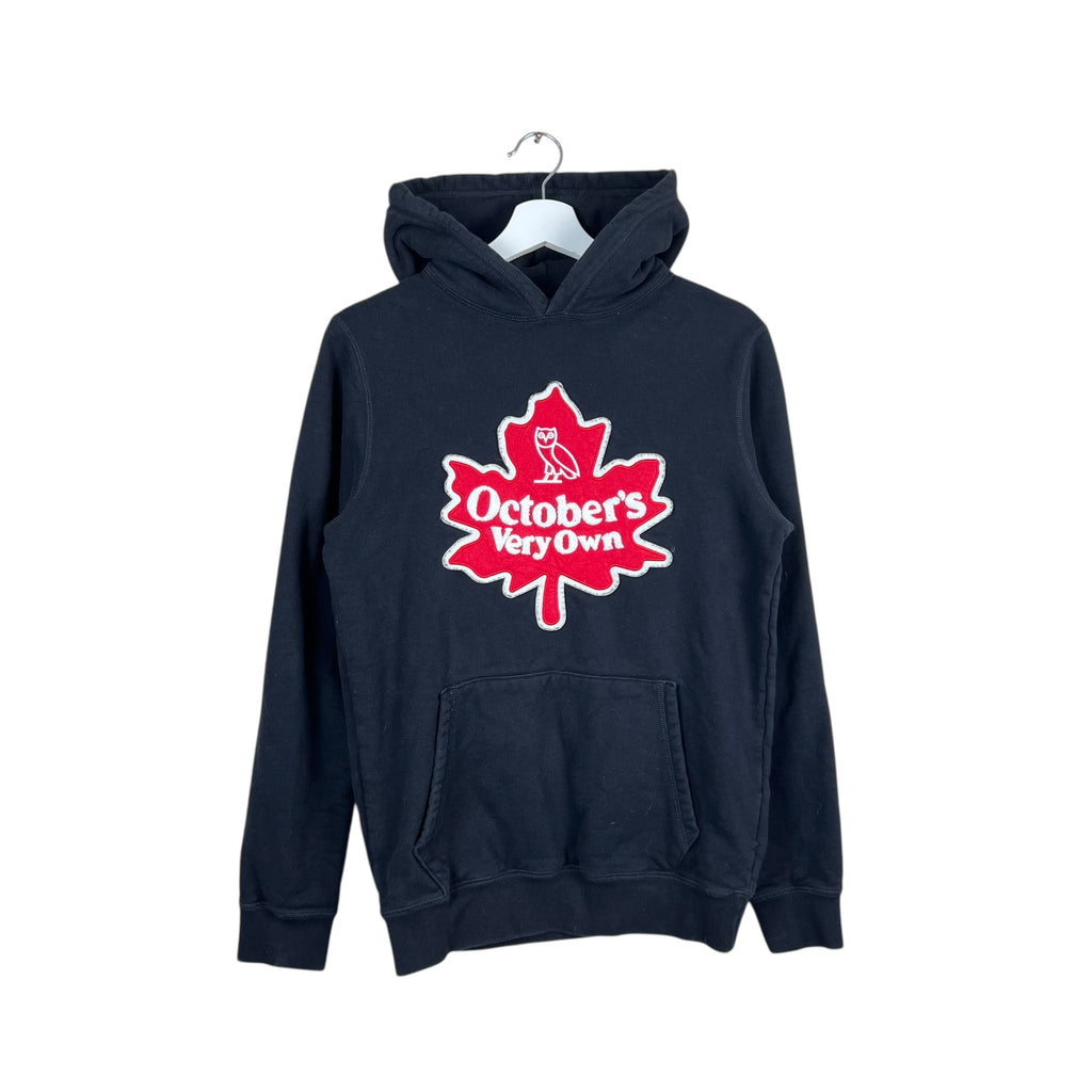 OVO Maple Leaf Logo Hoodie Black