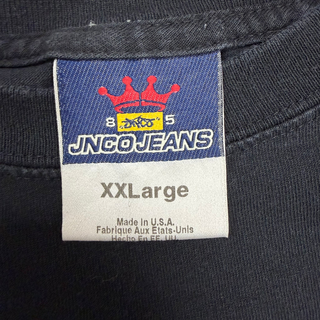 Vintage Y2K JNCO Jeans Dragon Flame Long Sleeve Black