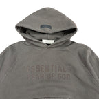 Essentials Felt Logo Hoodie Off Black