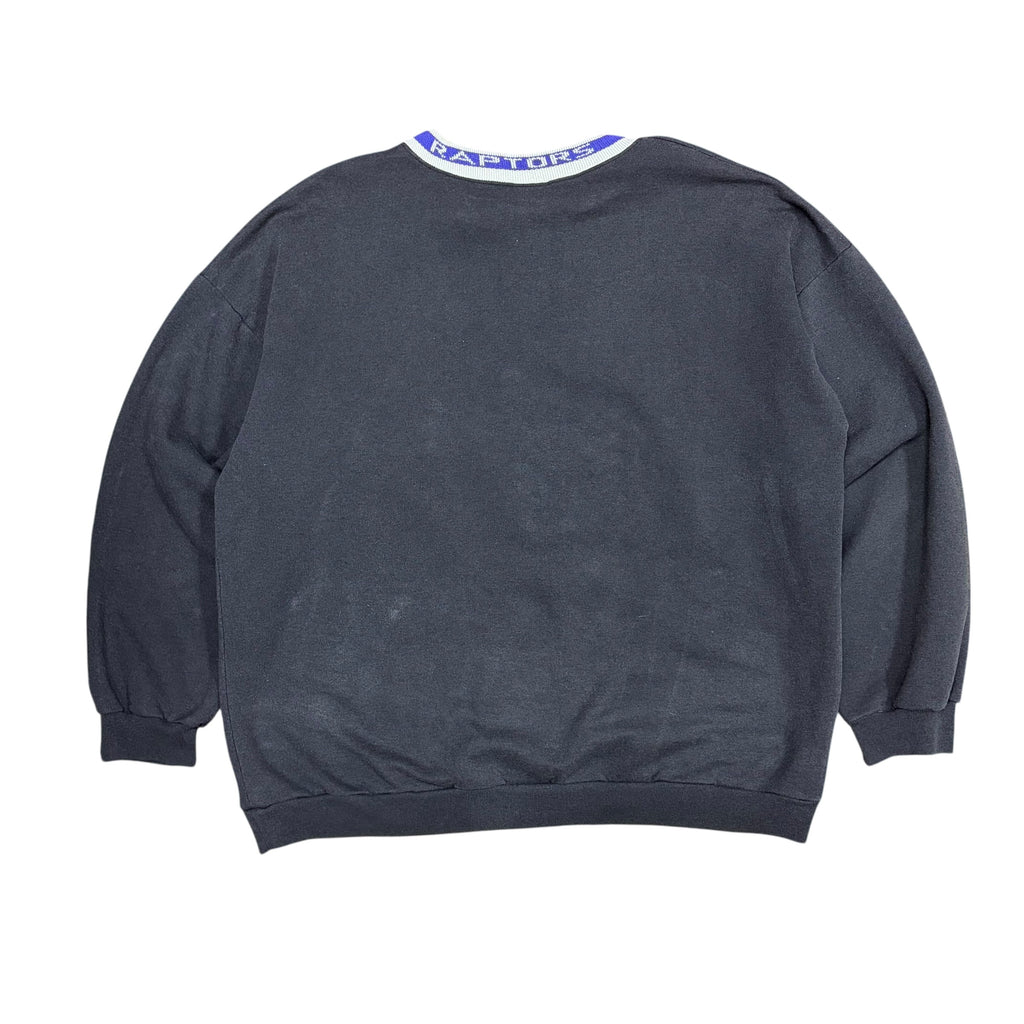 1994 Ravens Athletics NBA Toronto Raptors Big Spellout Logo Crewneck