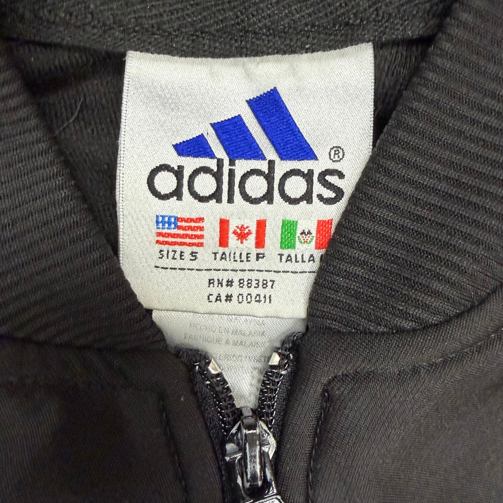 Vintage Adidas Nylon Striped Track Jacket Black