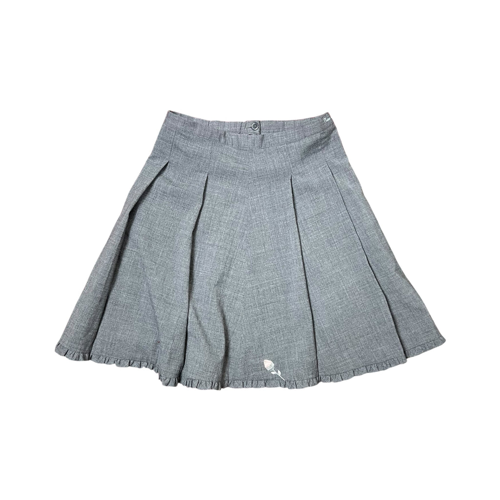 Vintage Pierre Cardin Women’s Flower Embroidery Pencil Skirt Grey