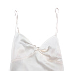 Vintage Women’s Satin Mini Dress Pearl White