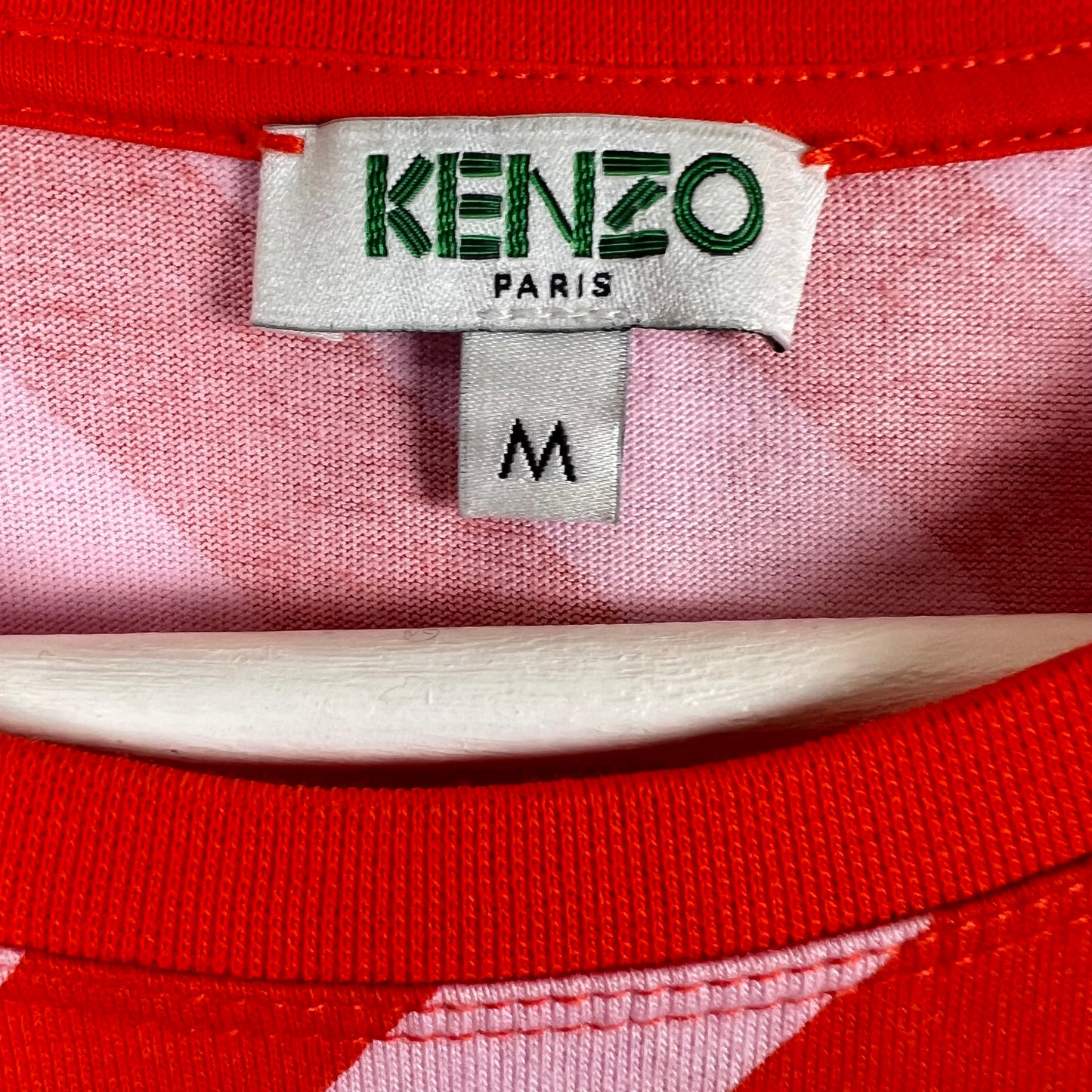 Kenzo Women’s Striped Logo Tee Paprika Red