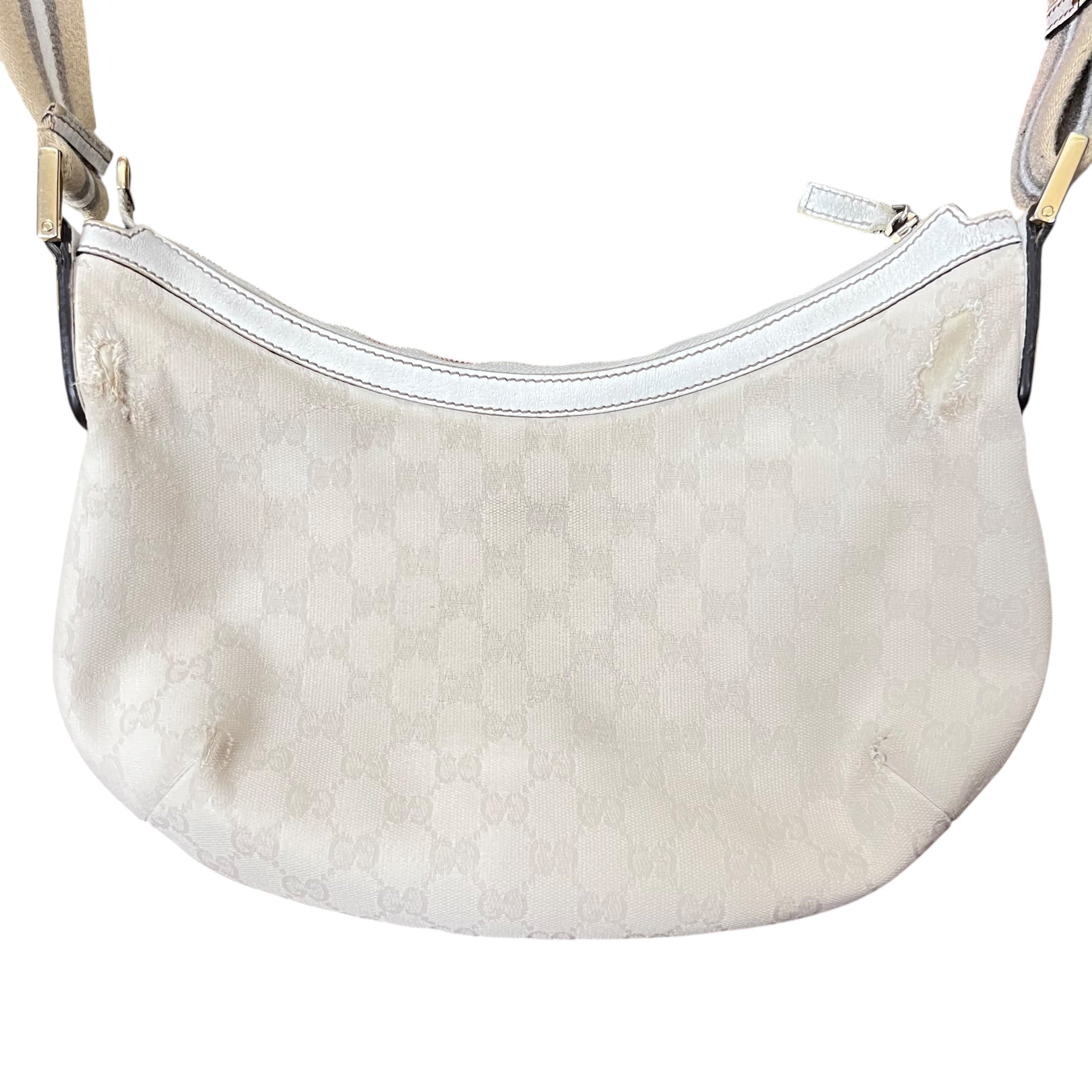 Gucci Women’s Shoulder Monogram Bag Cream/White