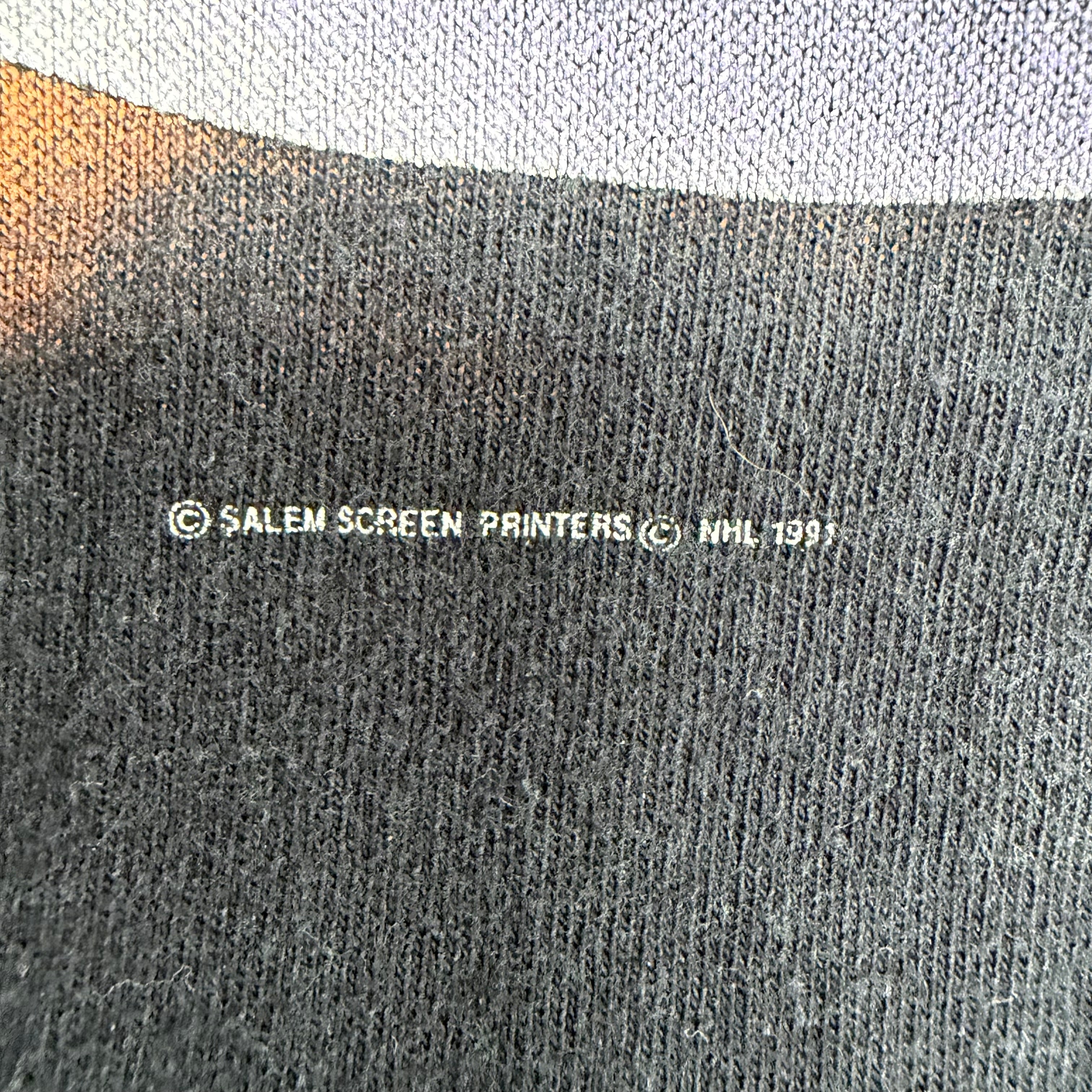 1991 Salem NHL Los Angeles Kings Wayne Gretzky Big Head Tee Black