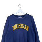 Vintage Russell Athletic Michigan University Spellout Crewneck Faded Navy