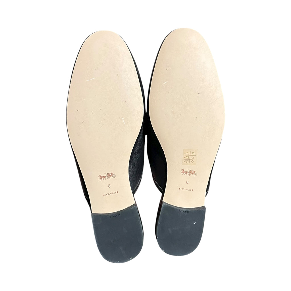 Coach Samie Leather Slide Black