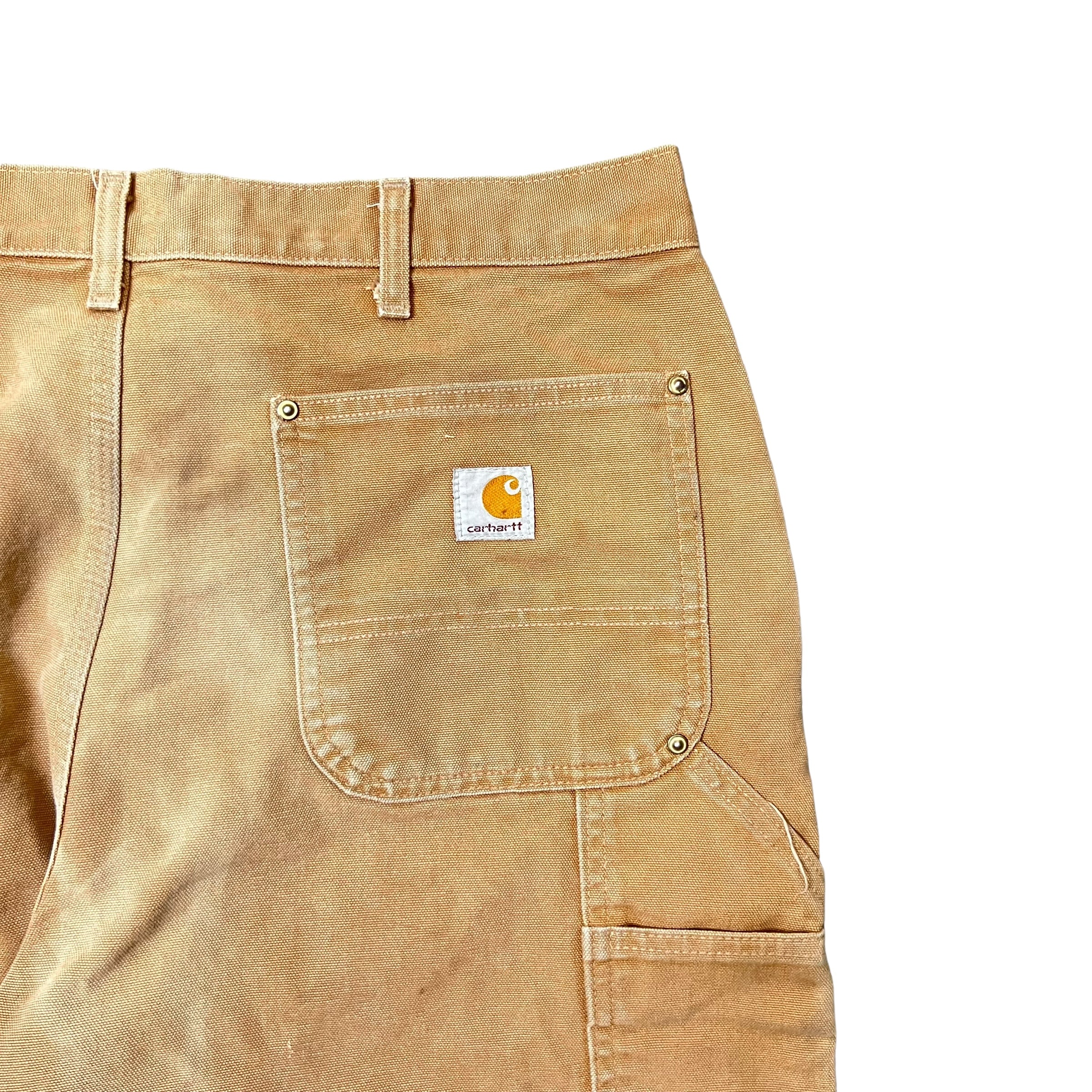 Vintage Carhartt Dungaree Fit Double Knee Carpenter Pants Beige