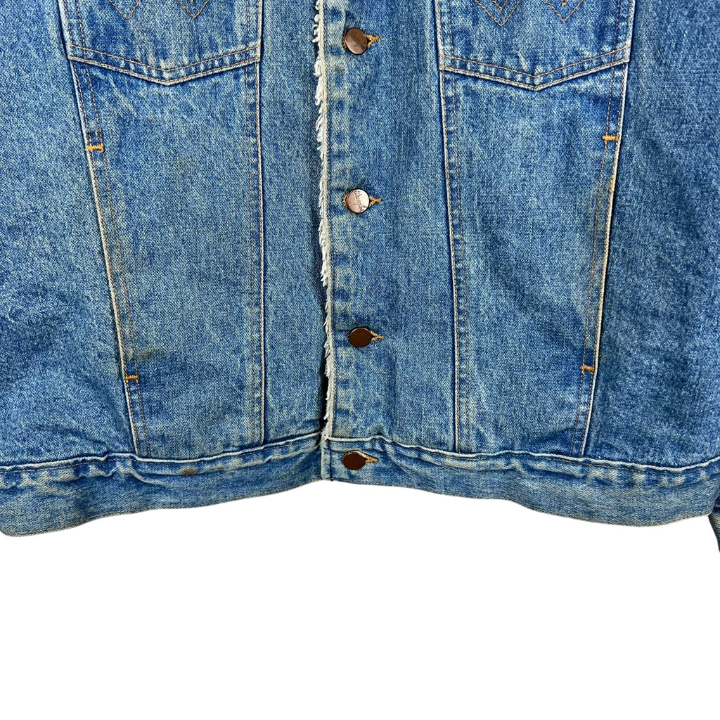 Vintage Wrangler Sherpa Denim Jacket Mid Wash