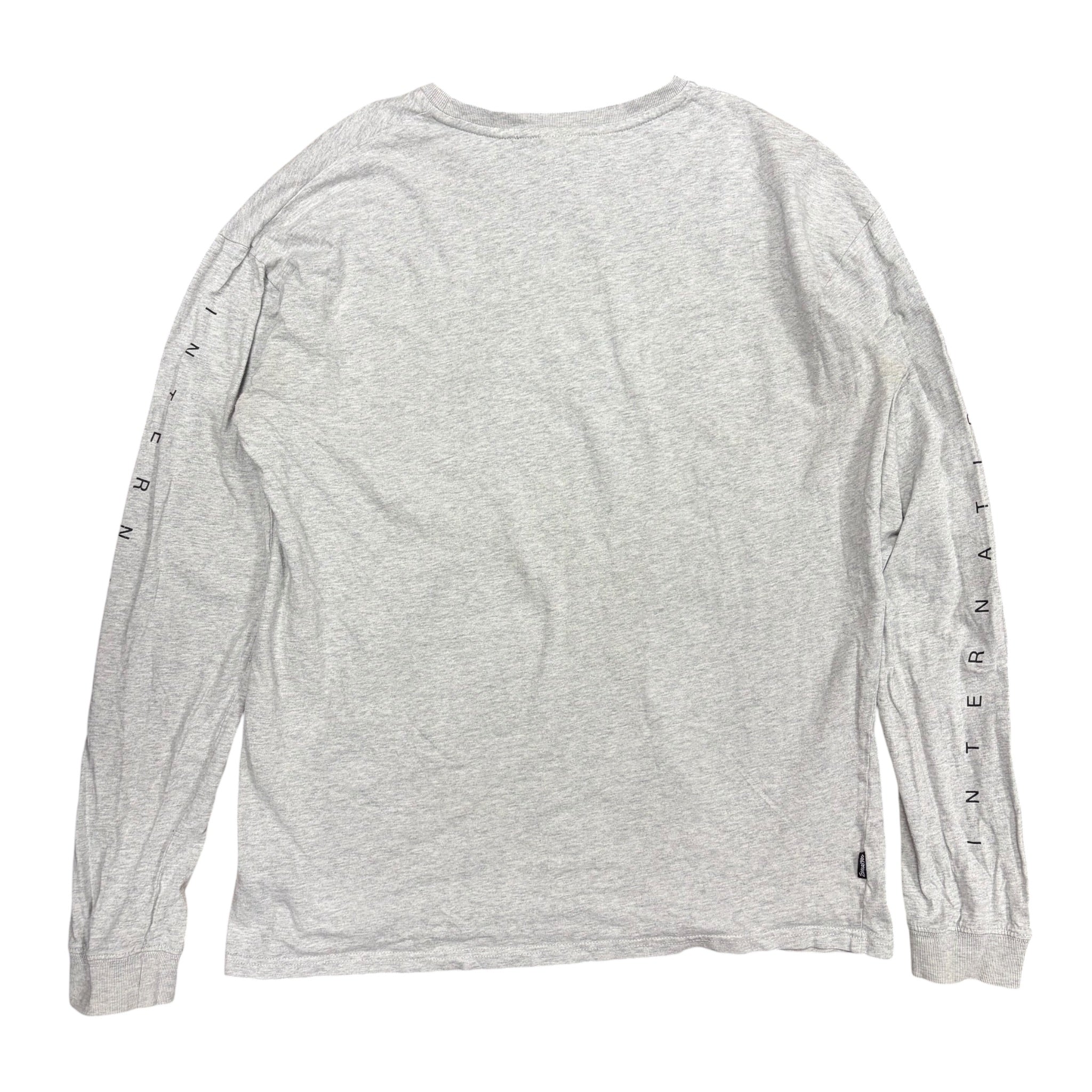 Stussy Worldwide International Longsleeve Grey