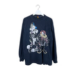 1993 Sun Looney Tunes Bugs & Taz Standing Football Longsleeve Black