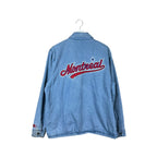 Vintage Starter MLB Montreal Expos Denim Jacket Mid Wash