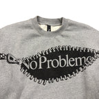 No Problemo Zip Crewneck Grey
