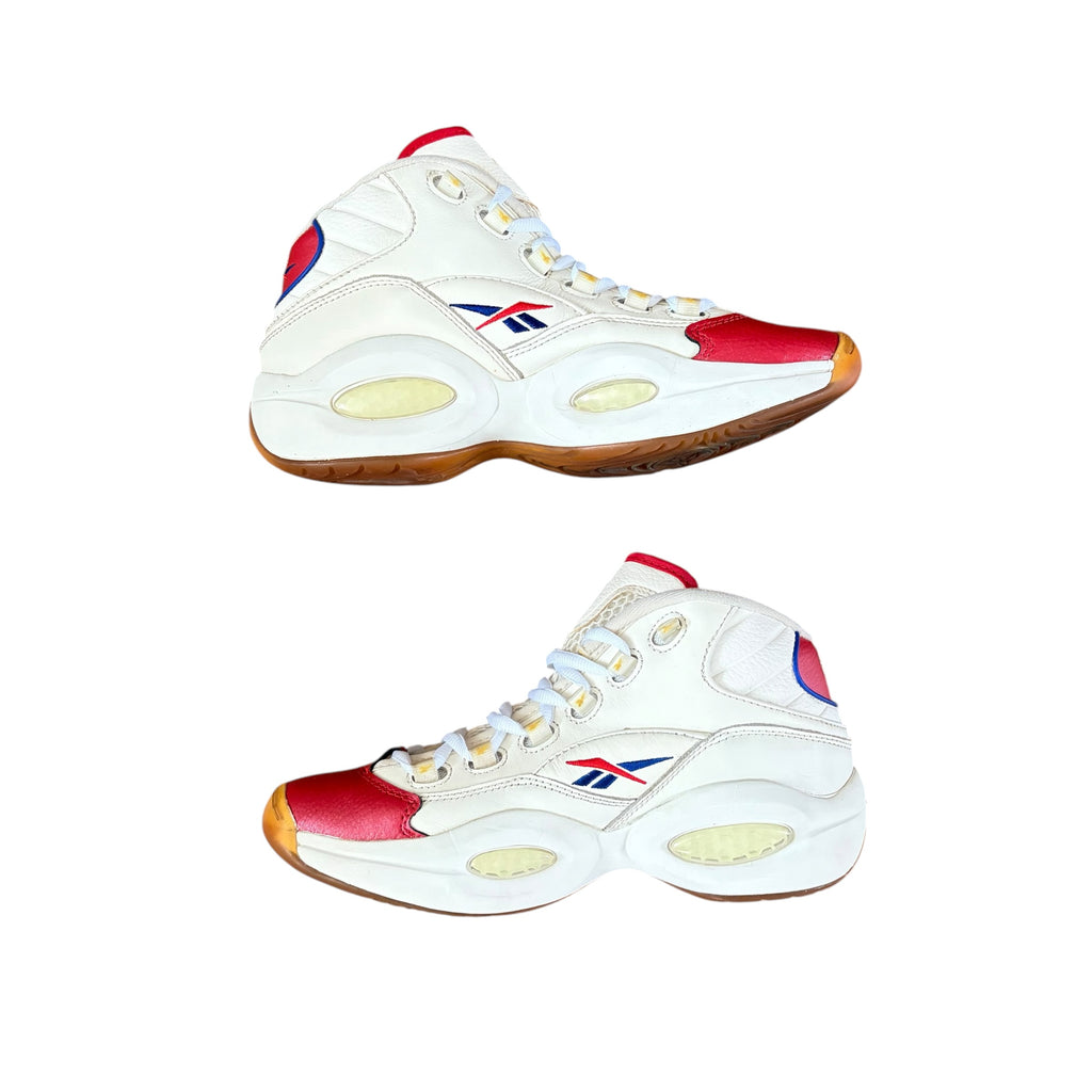 Reebok Question Mid White Red Blue