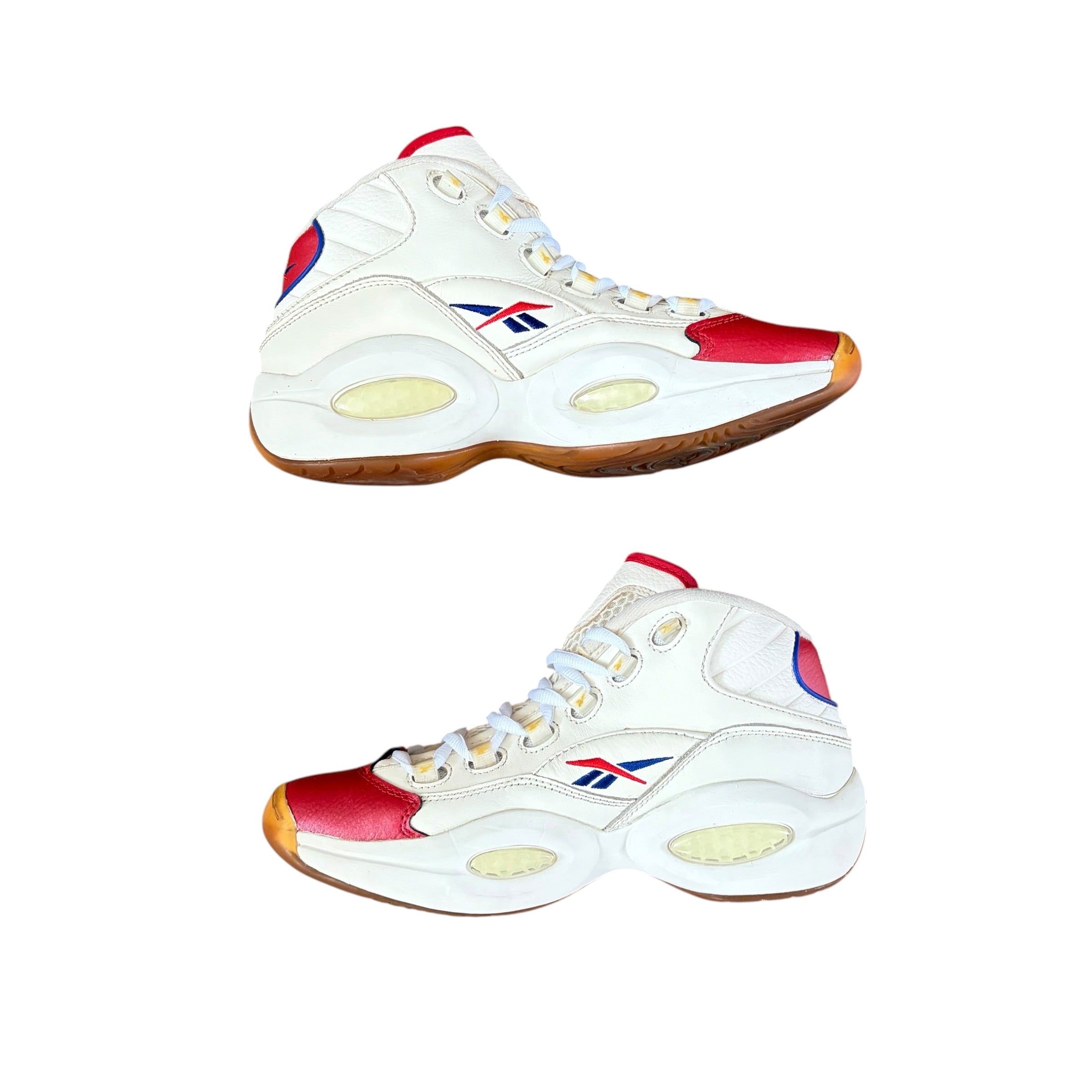 Reebok Question Mid White Red Blue