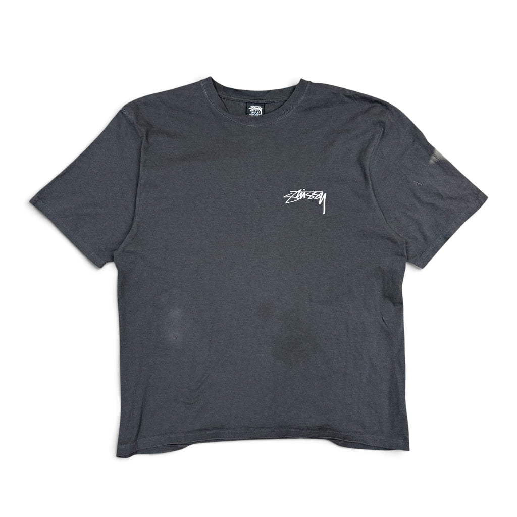 Stussy Skate Stack Pigment Dyed Tee Faded Black
