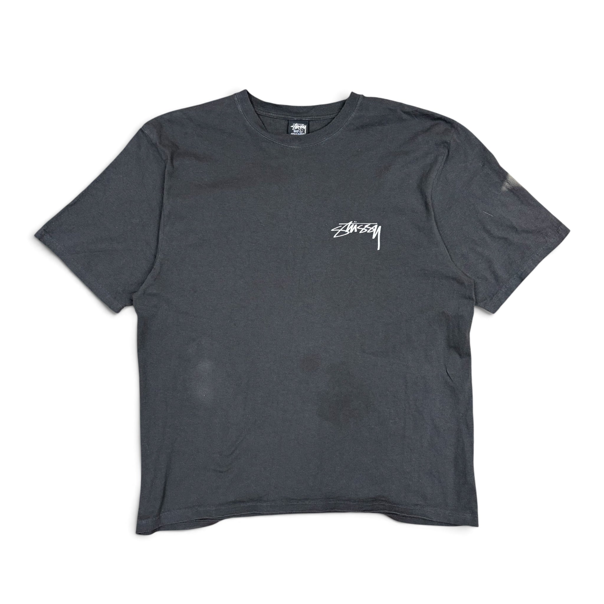 Stussy Skate Stack Pigment Dyed Tee Faded Black
