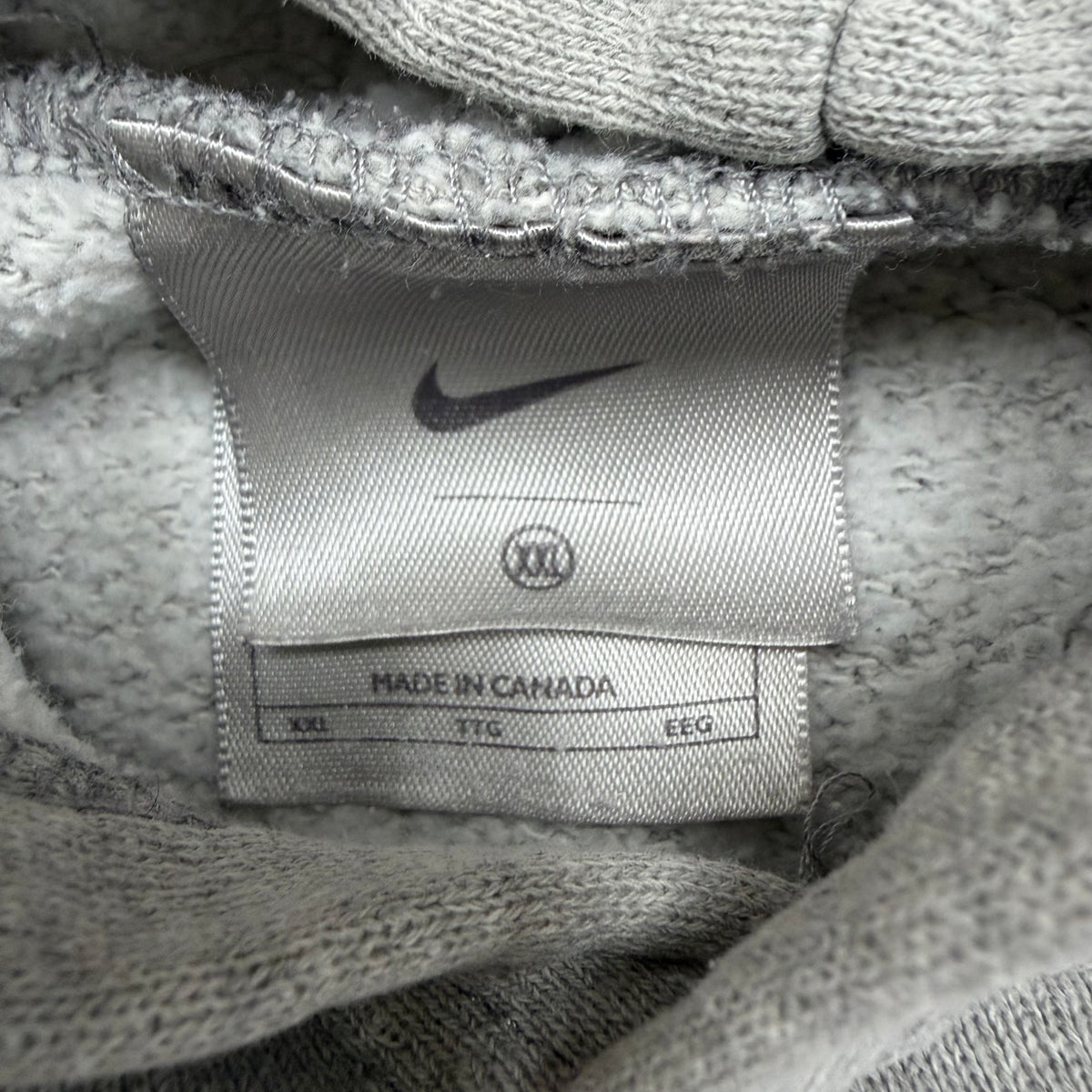 Y2K Nike Youth Middle Spellout Hoodie Heather Grey