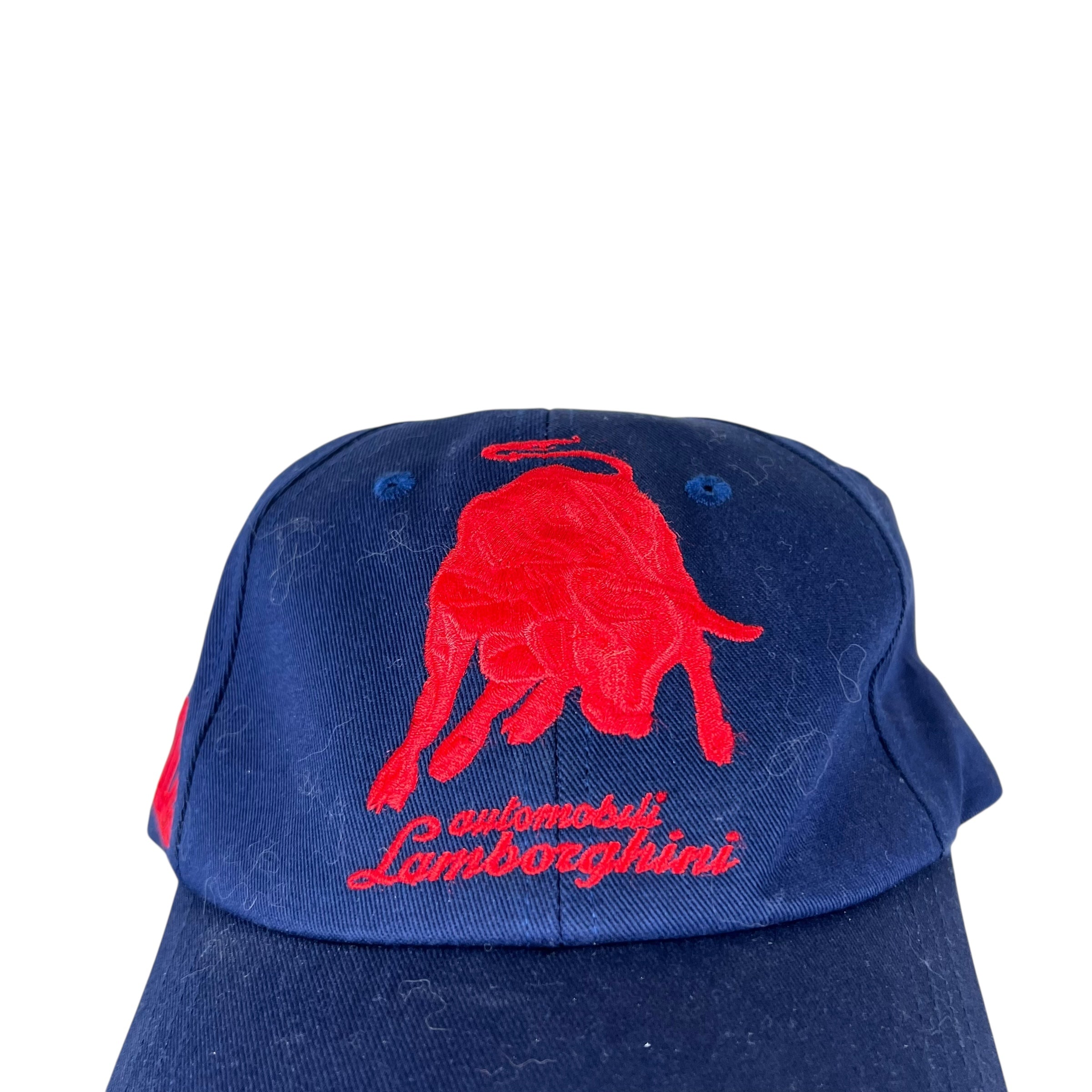 Vintage Lamborghini Bull Logo StrapBack Navy