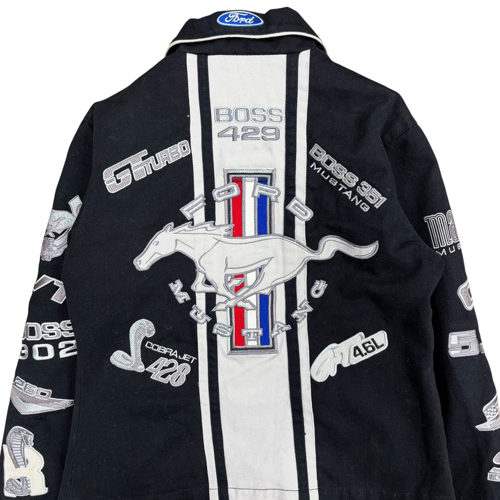 Vintage Jeff Hamilton Women’s Ford Mustang Racing Jacket Black
