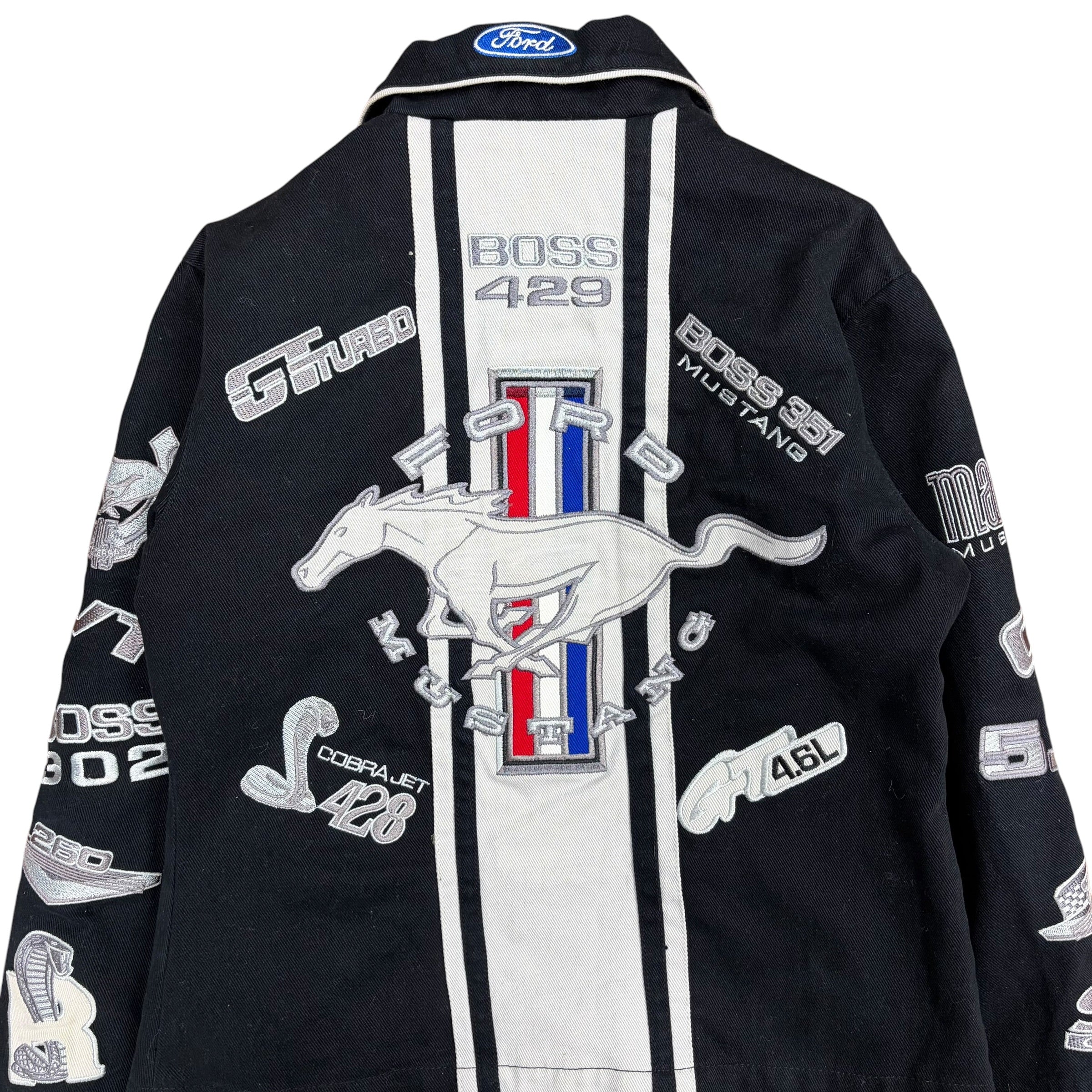 Vintage Jeff Hamilton Women’s Ford Mustang Racing Jacket Black