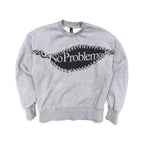 No Problemo Zip Crewneck Grey