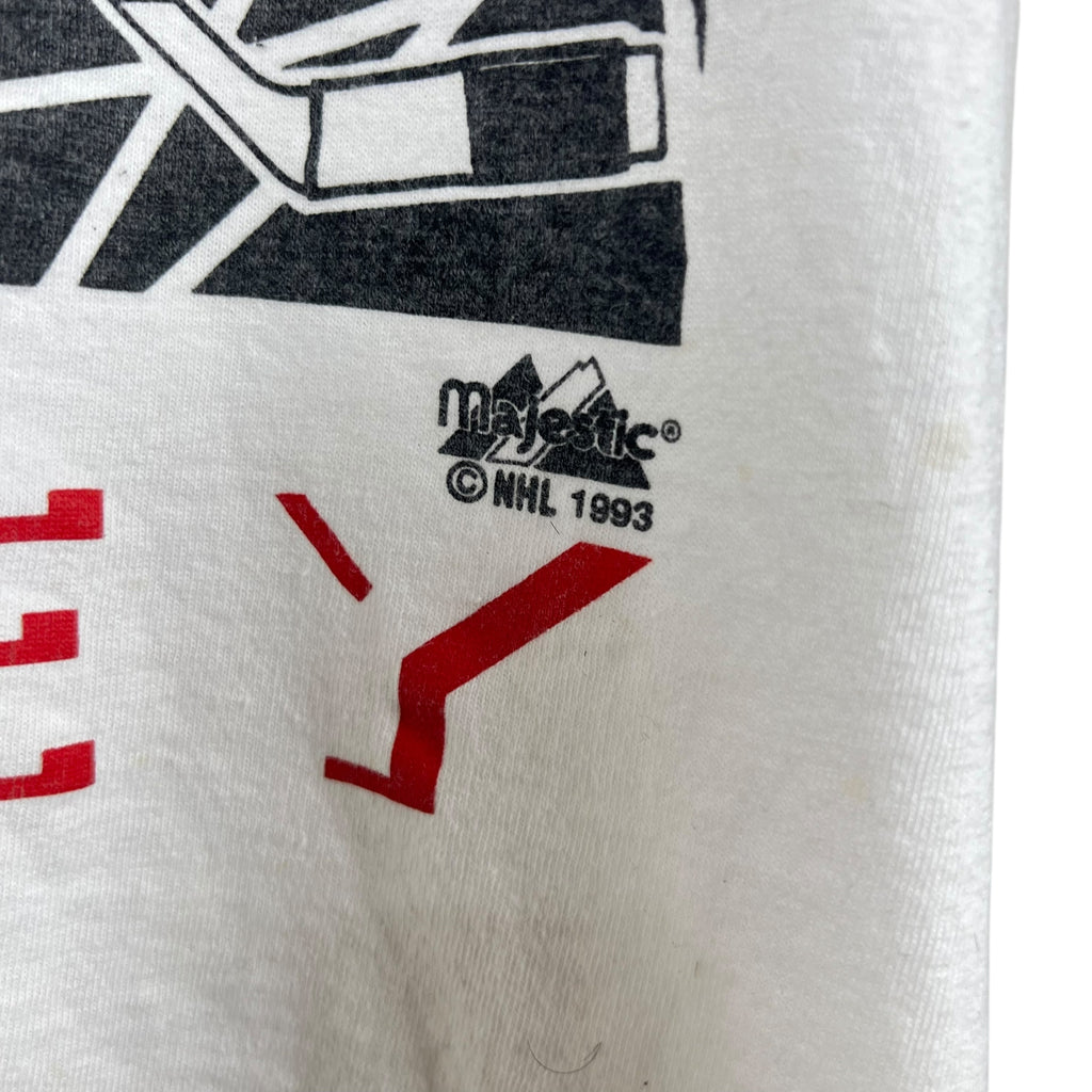 1993 Majestic NHL Florida Panthers Big Logo Player Tee White