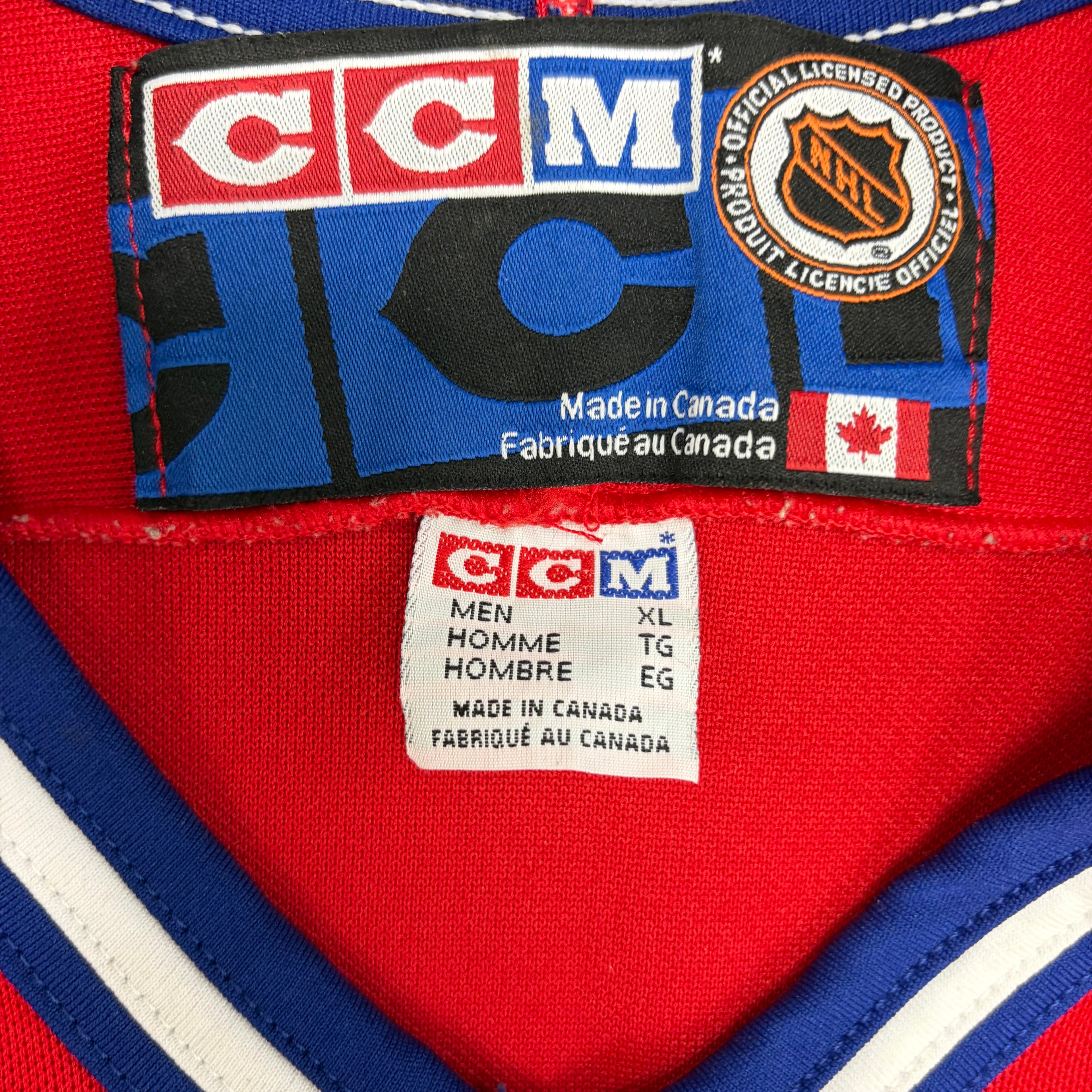 Vintage CCM NHL Montreal Canadiens Blank Away Jersey