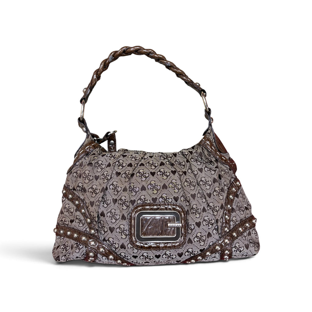 Vintage Guess Metal Buckle Bag Brown