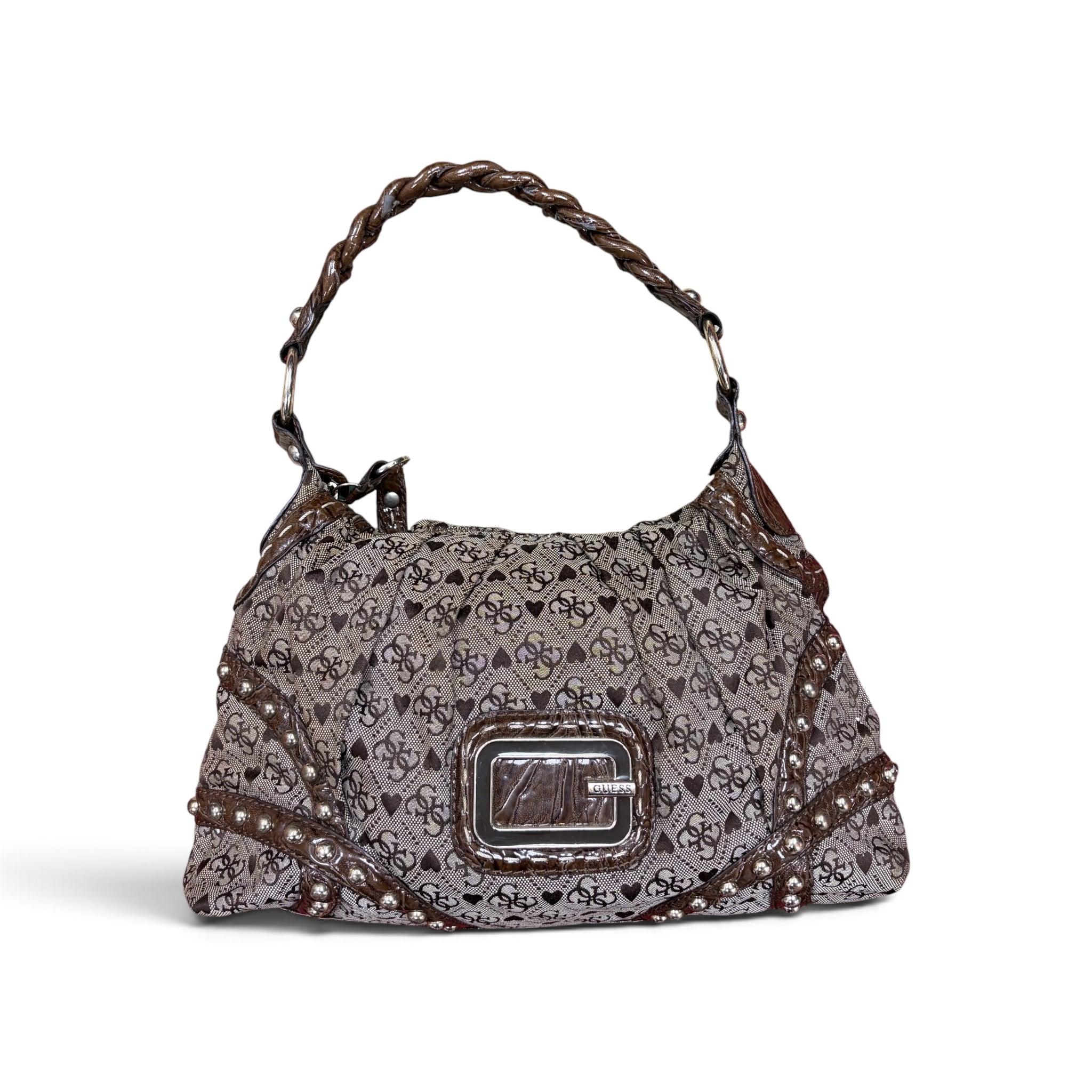 Vintage Guess Metal Buckle Bag Brown