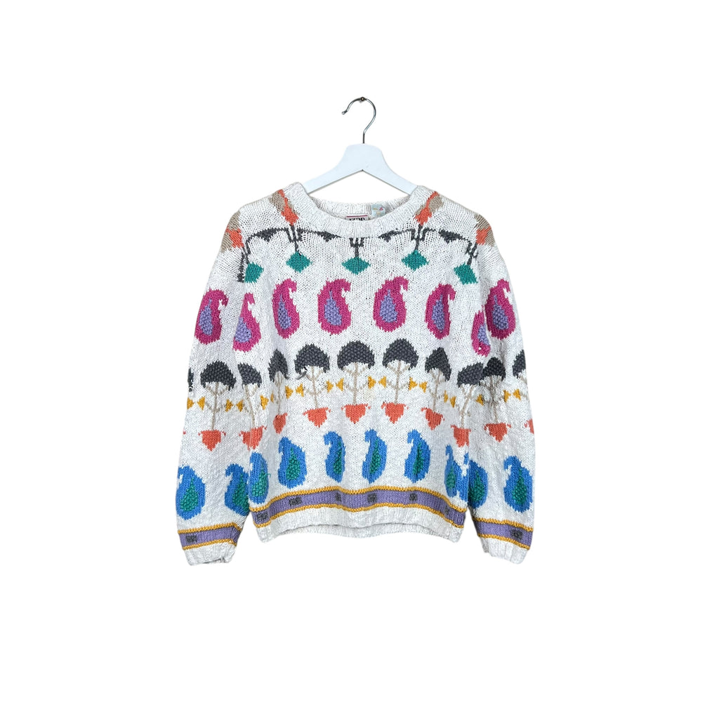 Vintage IZOD Women’s Multi Pattern Knit White