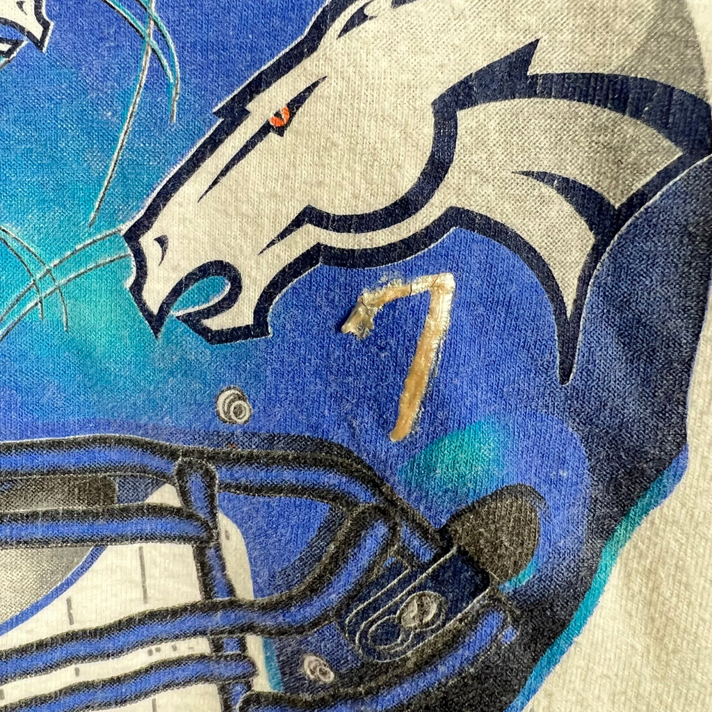 1999 Super Bowl XXXIII Denver Broncos vs Atlanta Falcons Promo Tee White