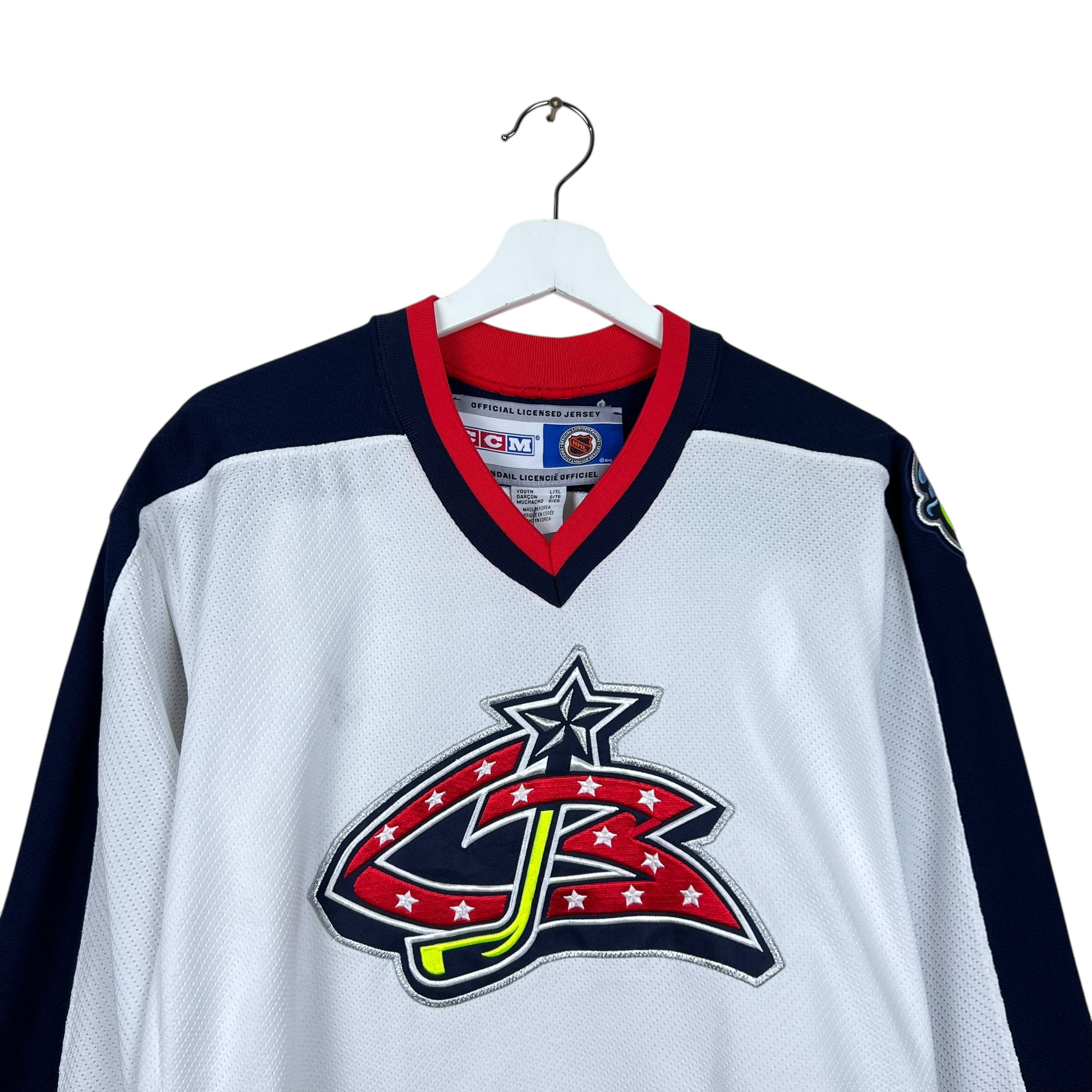 Vintage CCM Columbus Blue Jackets Youth Blank Home Jersey