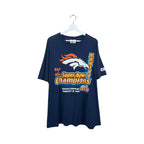 1999 Logo Athletic NFL Denver Broncos “Back 2 Back Super Bowl Champions” Tee Navy