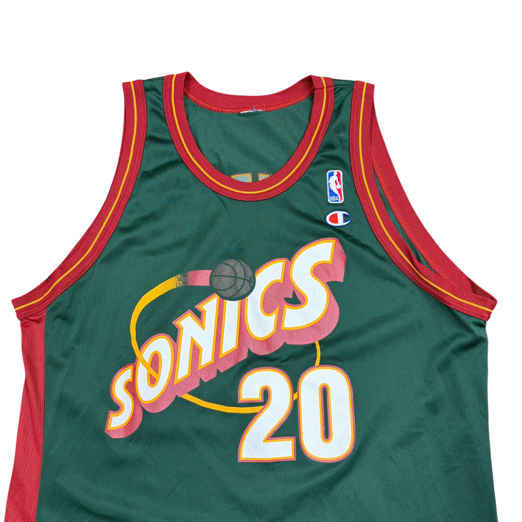 Vintage 90’s Champion NBA Seattle SuperSonics Gary Payton Away Jersey