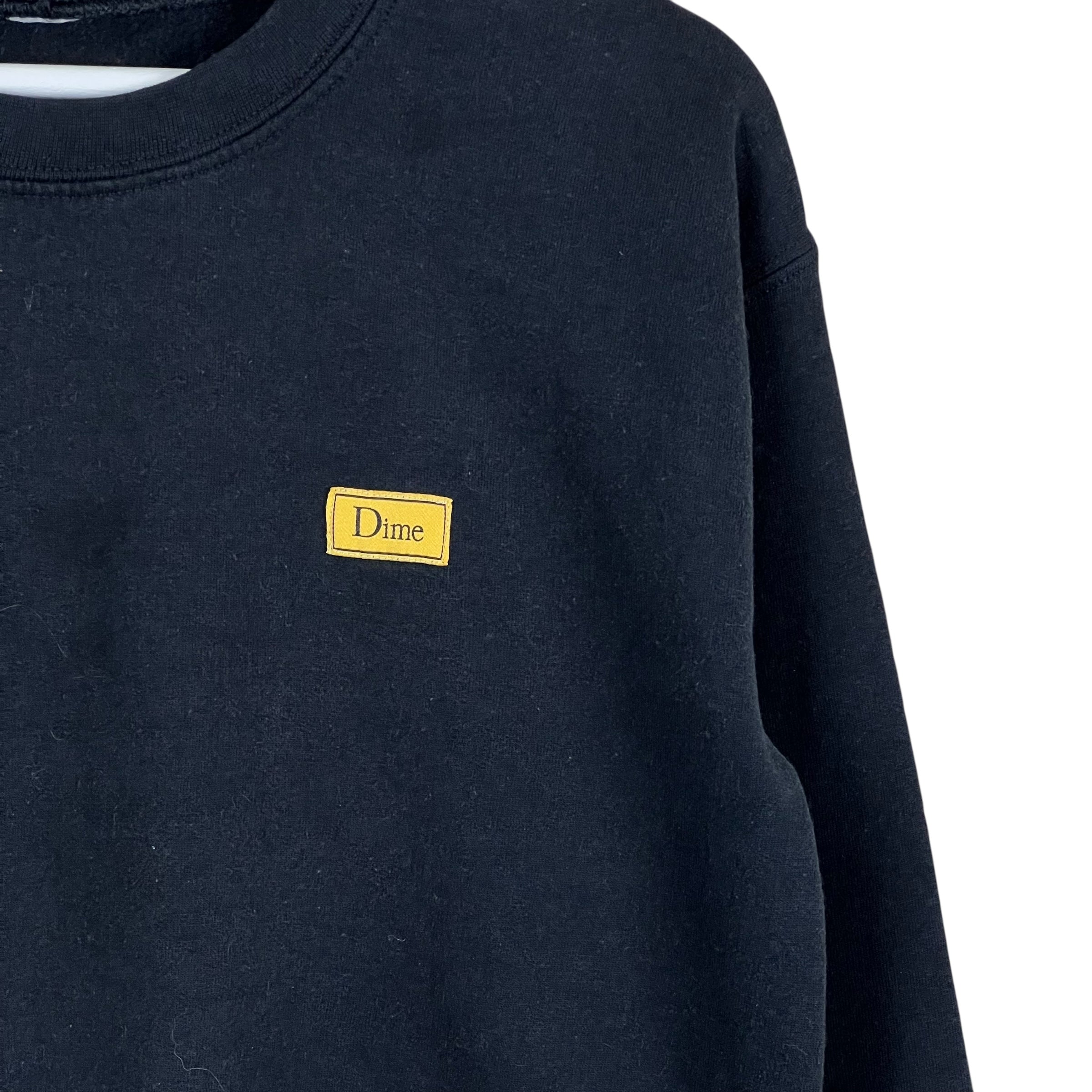 Dime Small Logo Crewneck Black