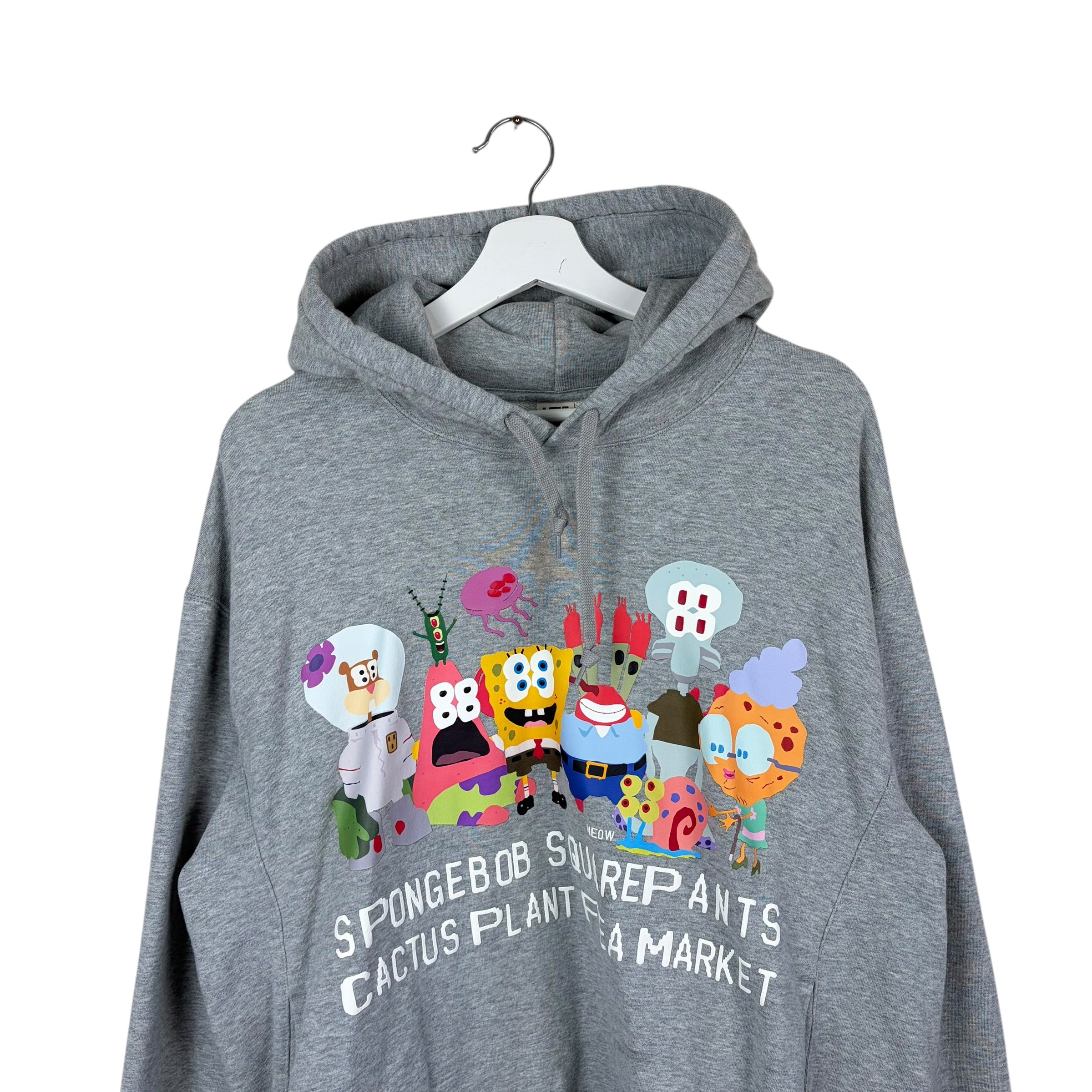 Cactus Plant Flea Market x Uniqlo x Spongebob SquarePants Hoodie Grey