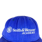 Vintage Smith & Wesson Academy Spellout StrapBack Blue