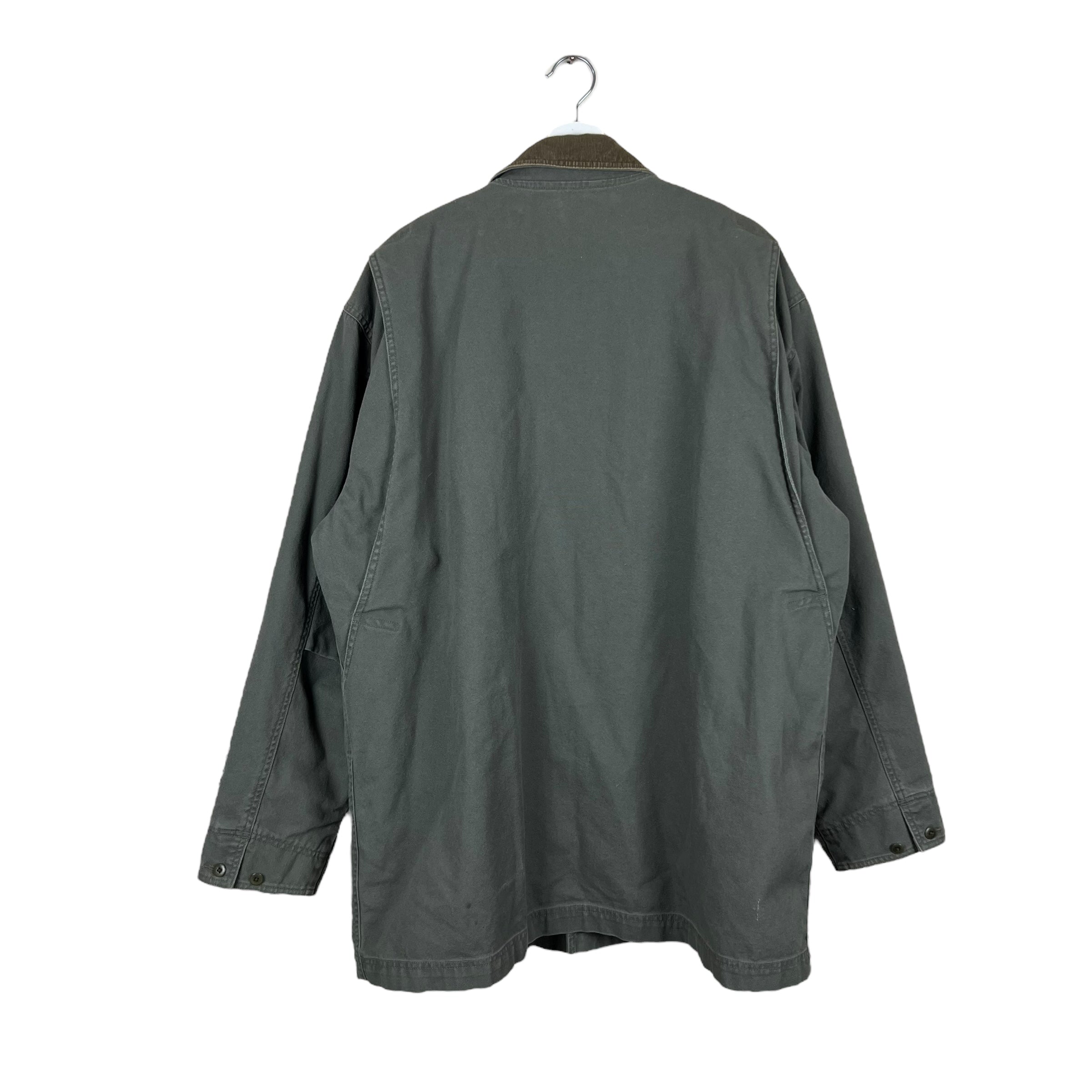 Vintage L.L. Bean Farmers Blanket Lined Chore Jacket Faded Olive