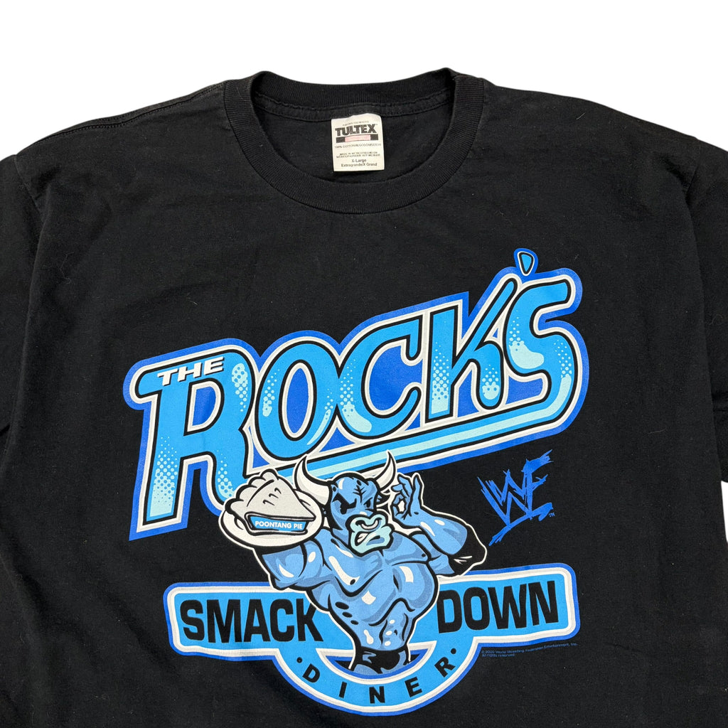 2000 WFF The Rock’s Smack Down Diner Promo Tee Black