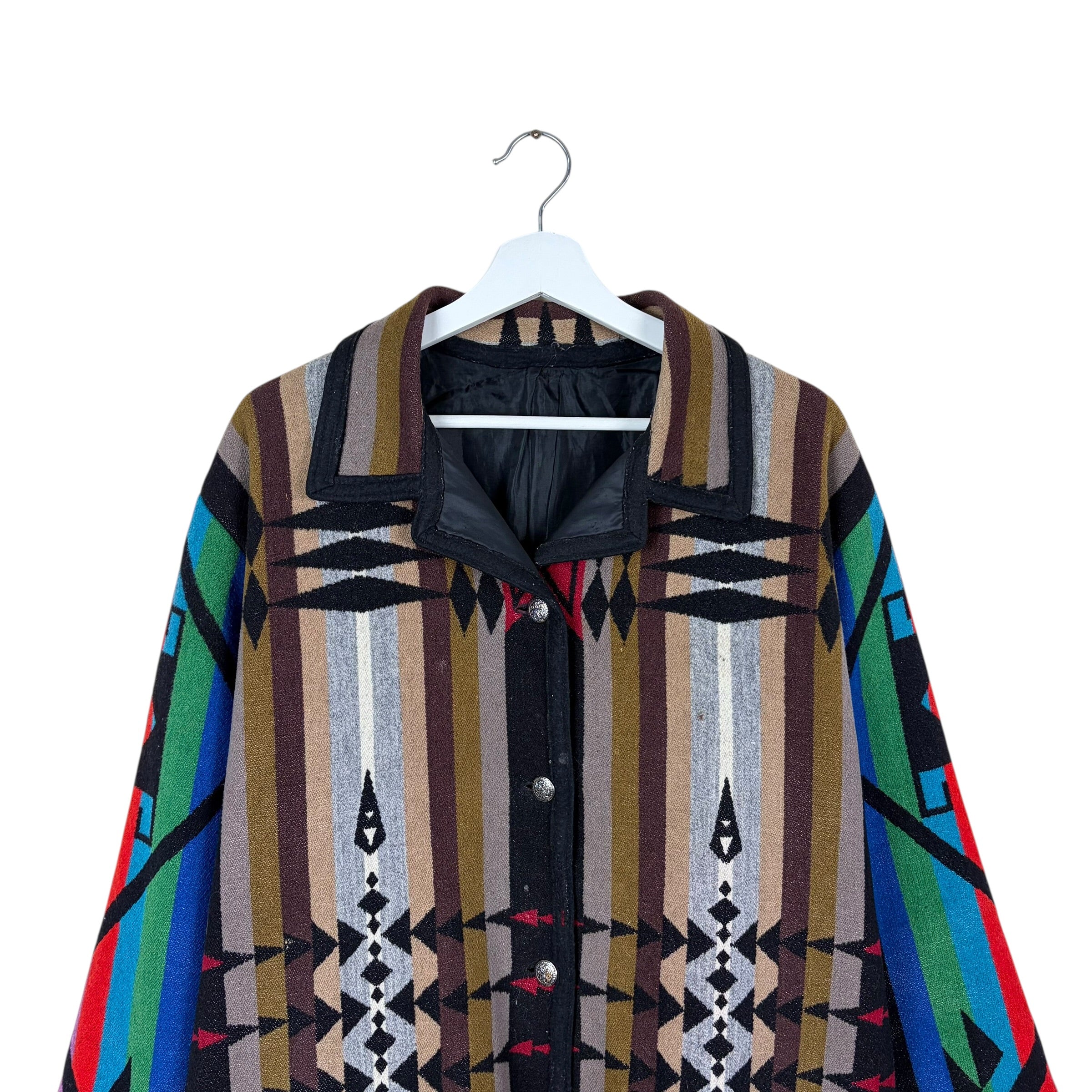 Vintage Wool Navajo Western Pattern Button Up Jacket