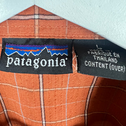 Vintage Patagonia Plaid Button Up Burnt Orange