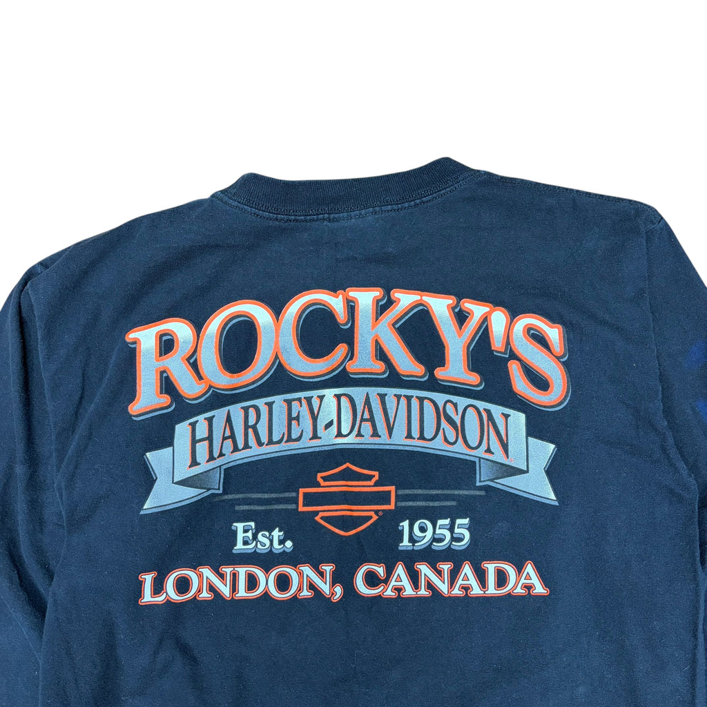 Vintage Harley Davidson Rocky’s Eagle Longsleeve Black